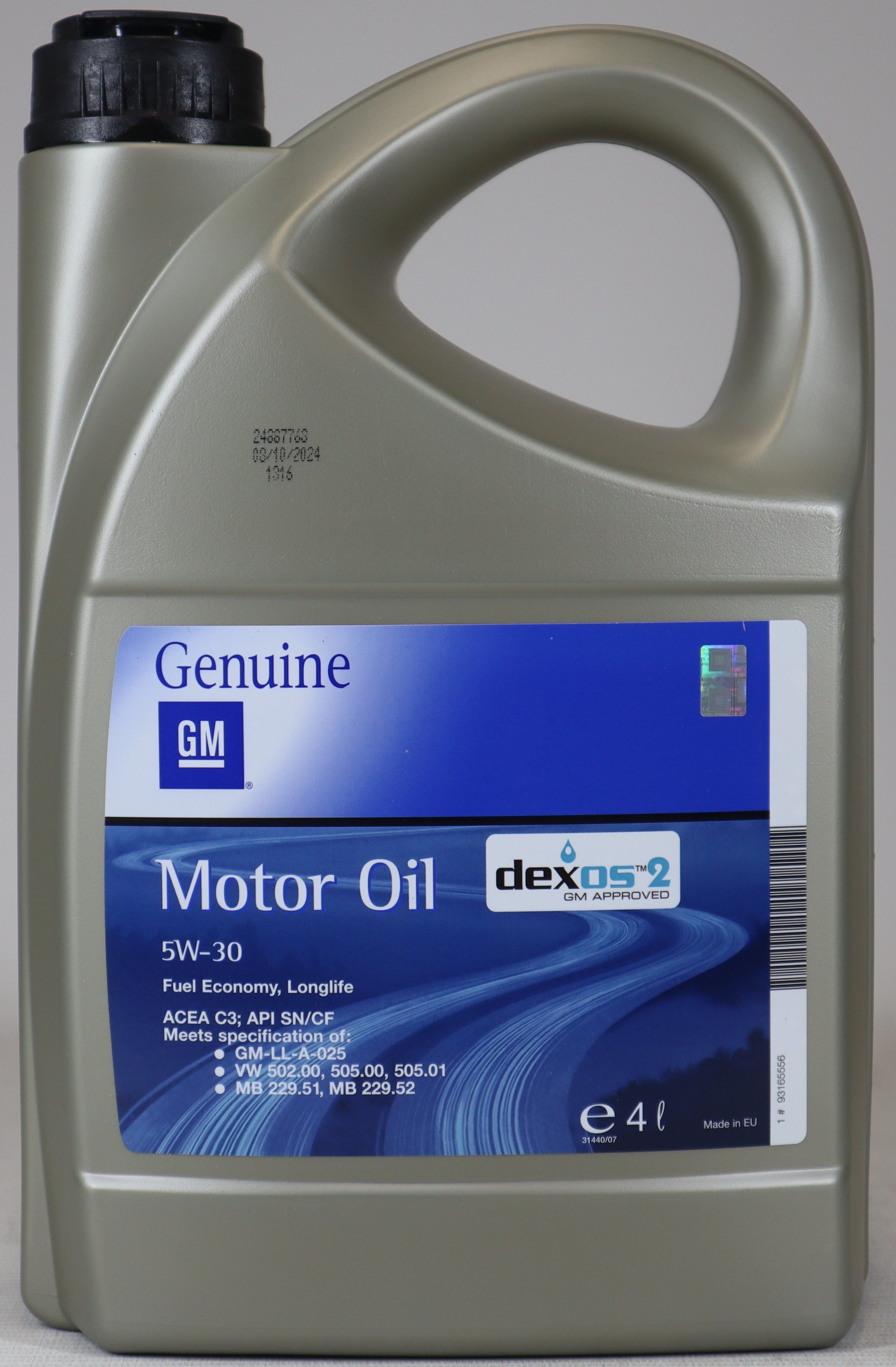 ORİJİNAL OPEL GM DEXOS 2 5W30 4 LİTRE MOTOR YAĞI (93165556)